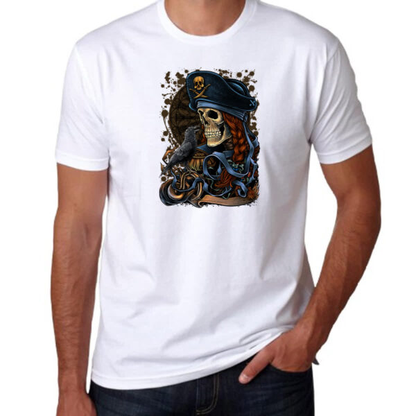 Camiseta Unissex Caveira pirata - Imagem 3