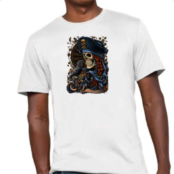 Camiseta Unissex Caveira pirata - Imagem 4