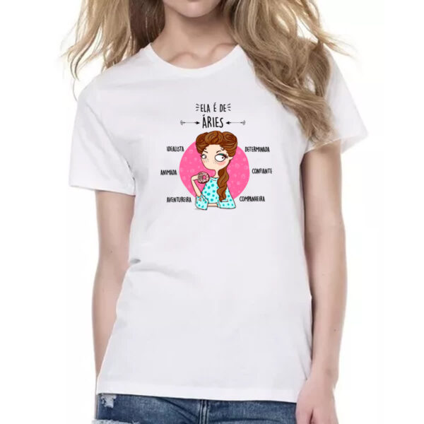 Camiseta Baby Look Ela e de Aries - Imagem 2
