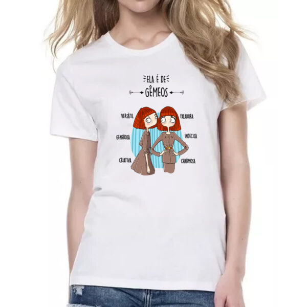 Camiseta Baby Look Ela e de Gemeos - Imagem 2