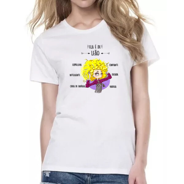 Camiseta Baby Look Ela e de Leao - Imagem 2