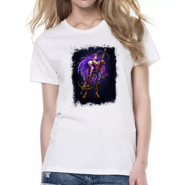 Camiseta Baby Look Empires and Puzzles Heroi Domitia Traje 1 - Imagem 2