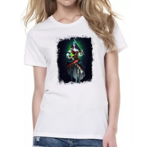 Camiseta Baby Look Empires and Puzzles Heroi Lady Locke - Imagem 2