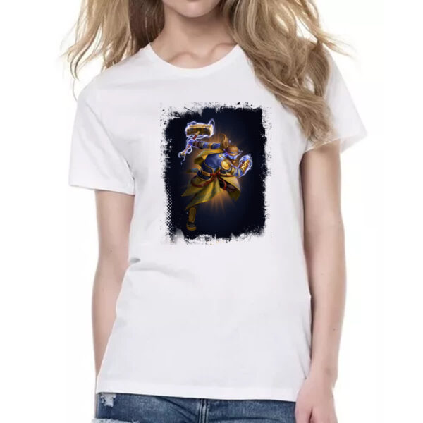 Camiseta Baby Look Empires and Puzzles Heroi Thor Traje - Imagem 2