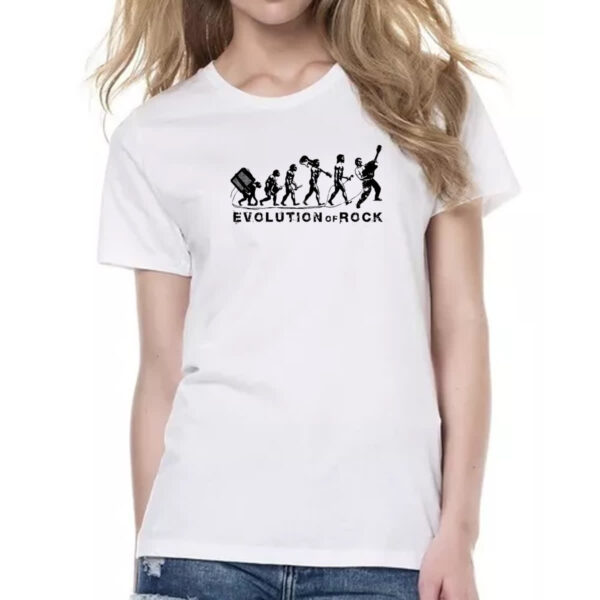 Camiseta Baby Look Evolucao do Rock - Imagem 2
