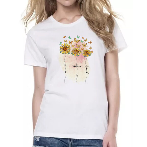 Camiseta Baby Look Amor fe e paz - Imagem 2