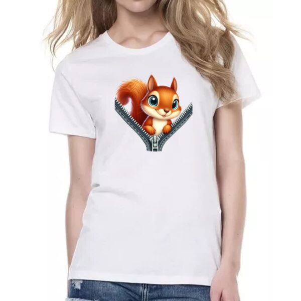 Camiseta Baby Look Esquilo no ziper - Imagem 2