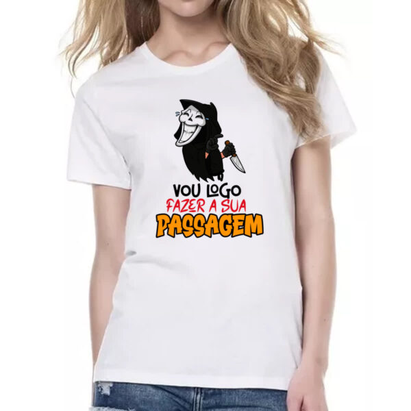 Camiseta Baby Look Amostradinho vou fazer sua passagem - Imagem 2
