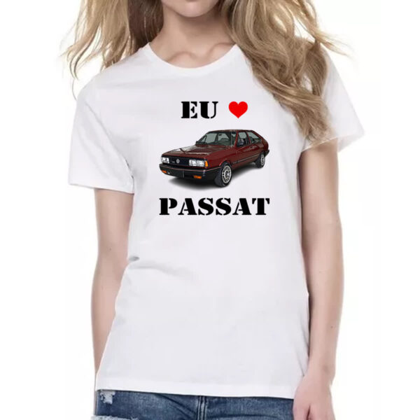 Camiseta Baby Look Eu amo passat Vermelho - Imagem 2