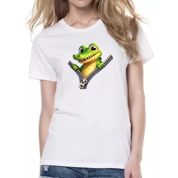 Camiseta Baby Look Jacare no ziper - Imagem 2