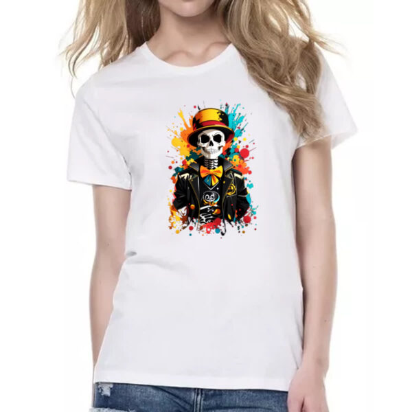 Camiseta Baby Look Jack Skeleton Londres Street - Imagem 2