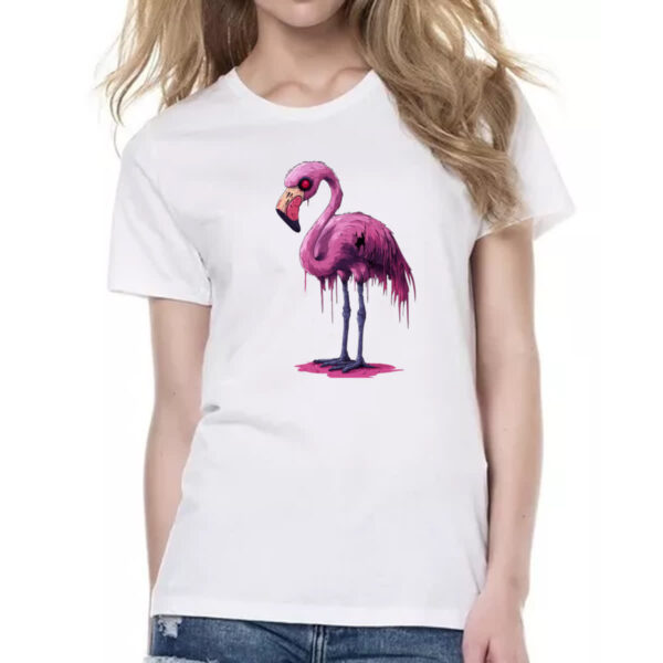 Camiseta Baby Look Zumbi Flamingo - Imagem 2