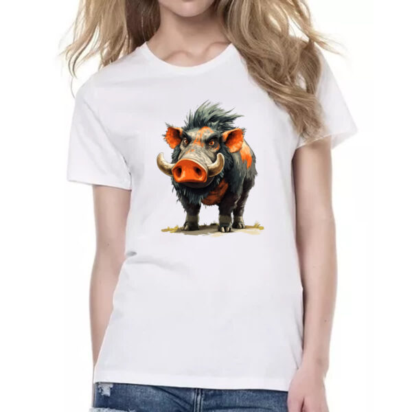 Camiseta Baby Look Zumbi Javali - Imagem 2