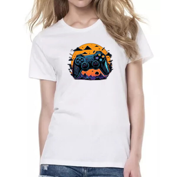Camiseta Baby Look XBox Controle Sunset - Imagem 2