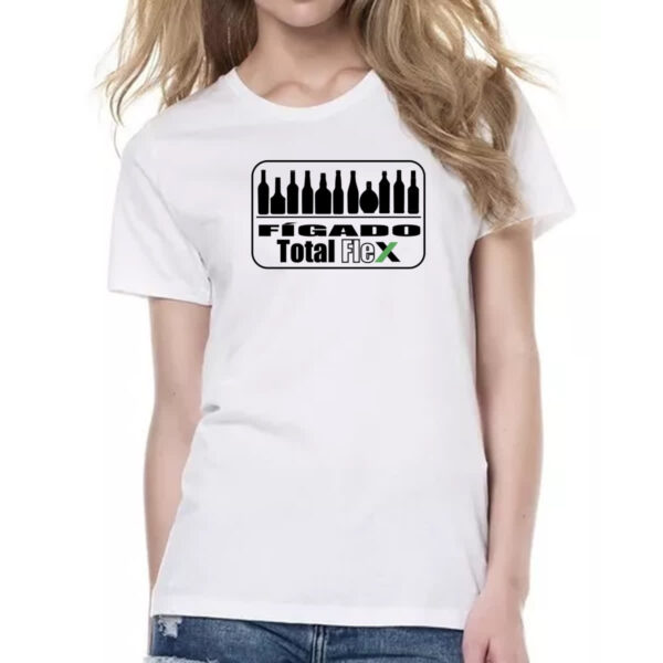 Camiseta Baby Look Figado total flex - Imagem 2