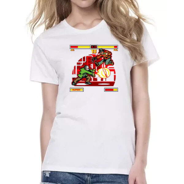 Camiseta Baby Look Freddy x Jason Street Fighter - Imagem 2