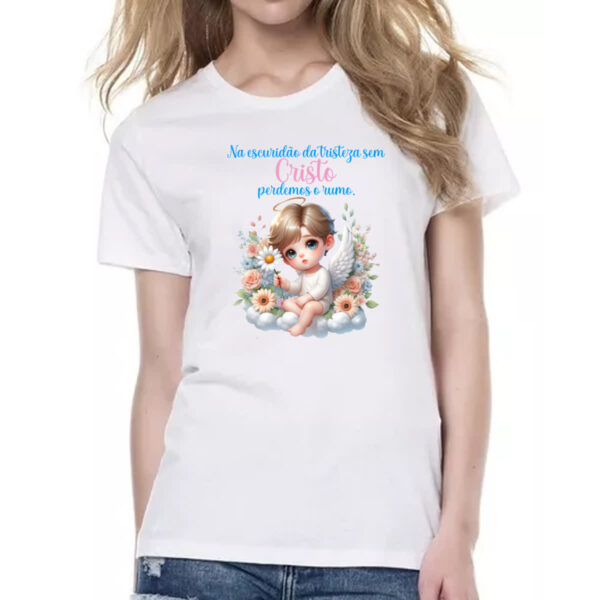 Camiseta Baby Look Anjo escuridao da tristeza - Imagem 2