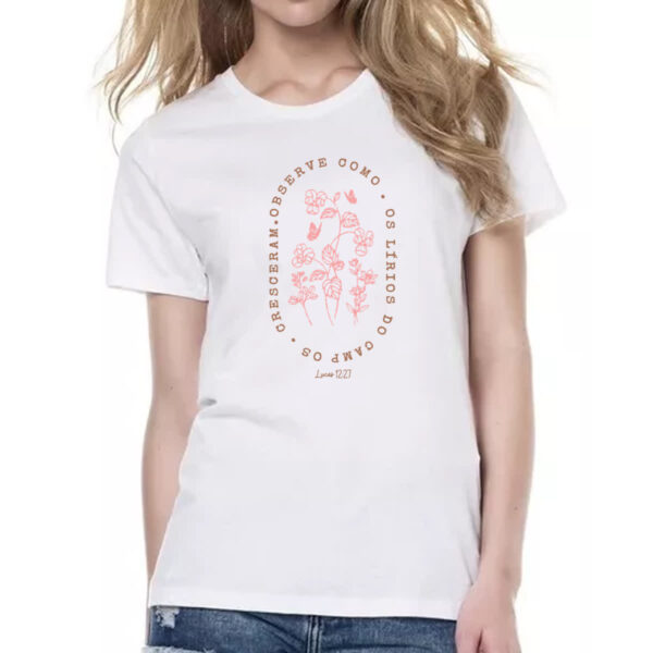 Camiseta Baby Look Gospel Lucas 12.27 - Imagem 2