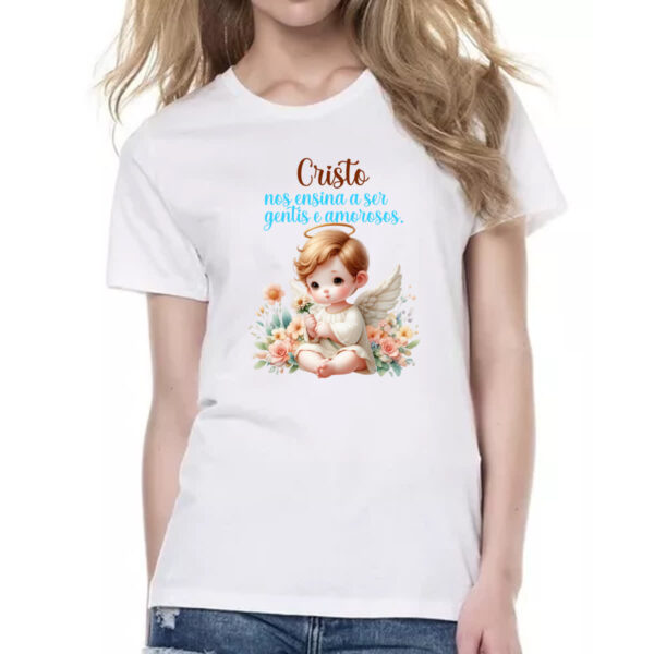 Camiseta Baby Look Anjo gentil e amoroso - Imagem 2