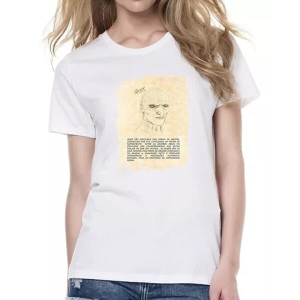 Camiseta Baby Look Grimm Livro Geier - Imagem 2