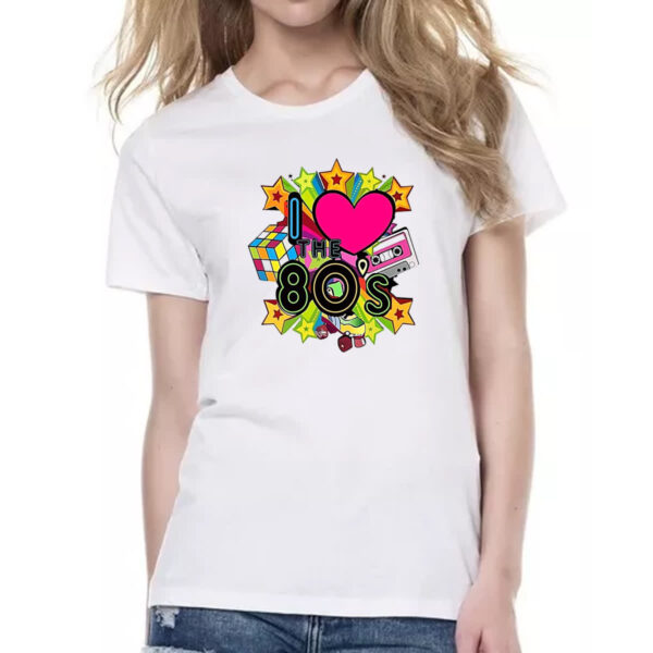 Camiseta Baby Look I love anos 80 - Imagem 2