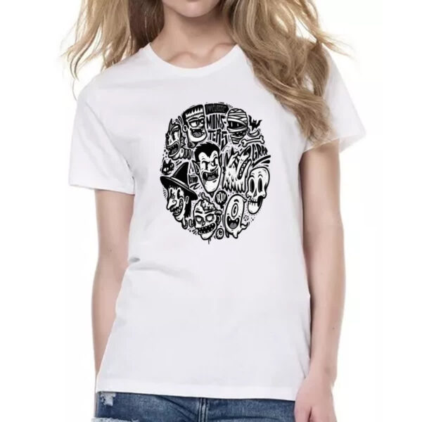 Camiseta Baby Look I love classic monsters - Imagem 2