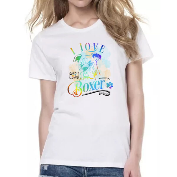 Camiseta Baby Look I love my Boxer - Imagem 2