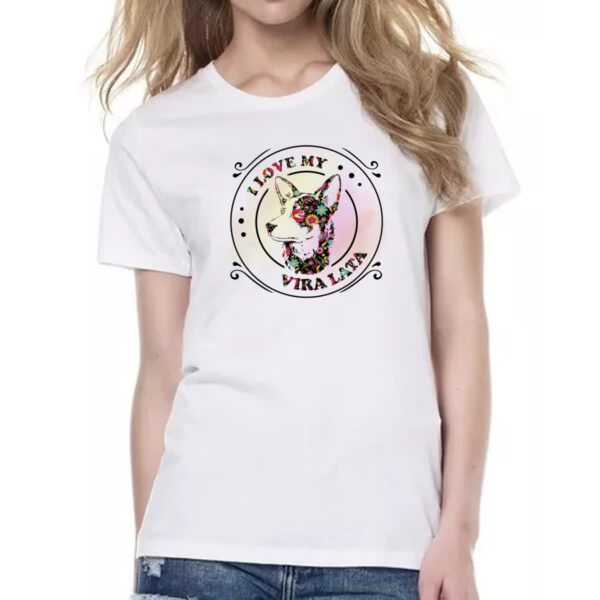 Camiseta Baby Look I love my Vira Lata - Imagem 2