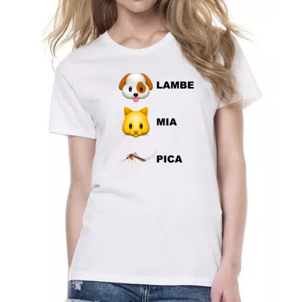Camiseta Baby Look Lambe mia e pica - Imagem 2