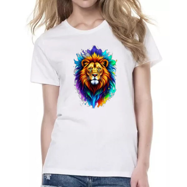 Camiseta Baby Look Leao de Juda Watercorlor Splash - Imagem 2