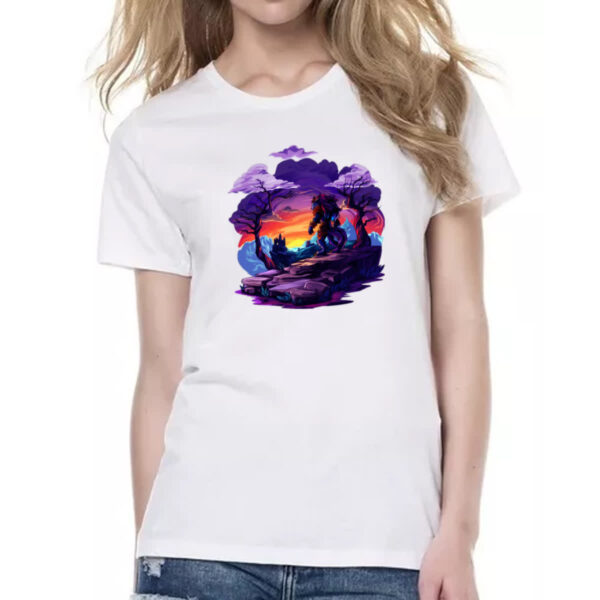 Camiseta Baby Look Leao guerreiro noturno - Imagem 2