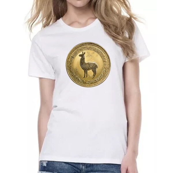 Camiseta Baby Look Lhama coin - Imagem 2