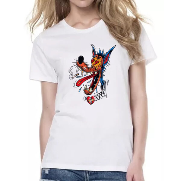 Camiseta Baby Look Lobo apaixonado - Imagem 2