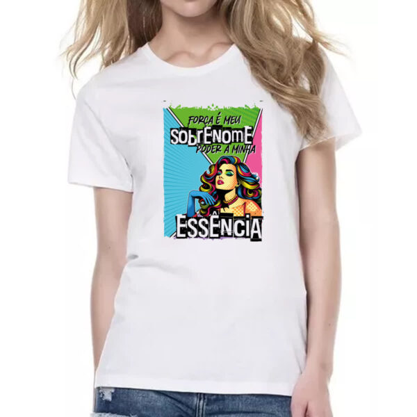 Camiseta Baby Look Mulher poder essencia - Imagem 2