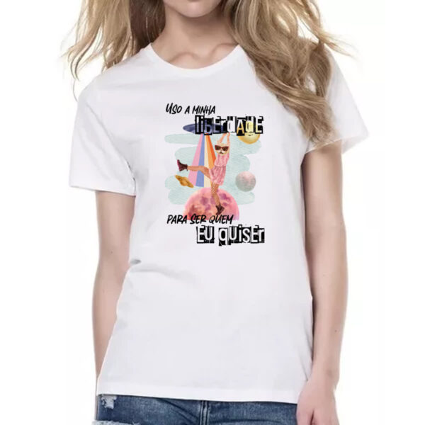 Camiseta Baby Look Mulher ser quem quiser - Imagem 2