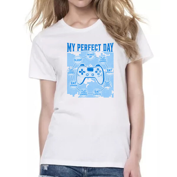 Camiseta Baby Look My perfect day games - Imagem 2