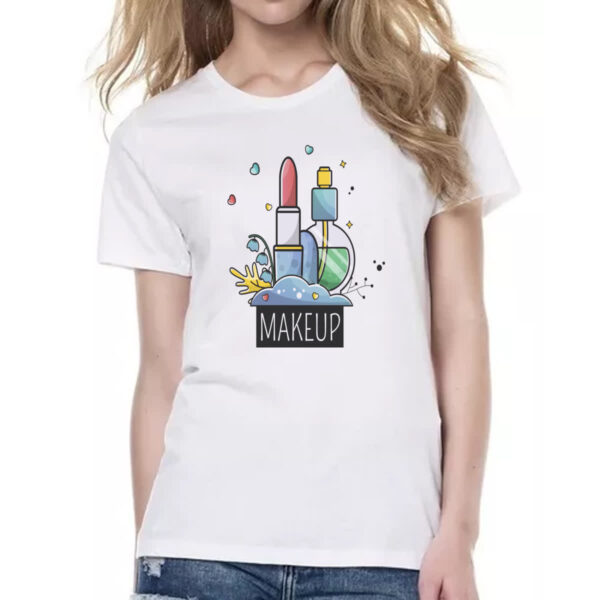 Camiseta Baby Look Makeup batom - Imagem 2