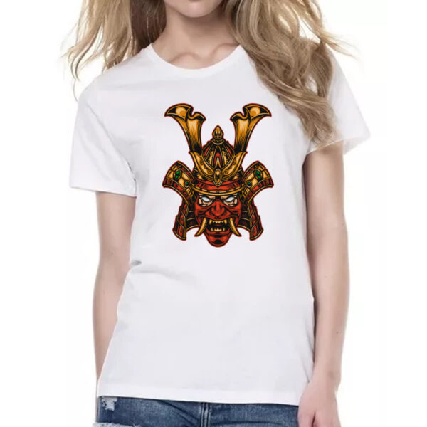 Camiseta Baby Look Mascara Rubra de Samurai - Imagem 2