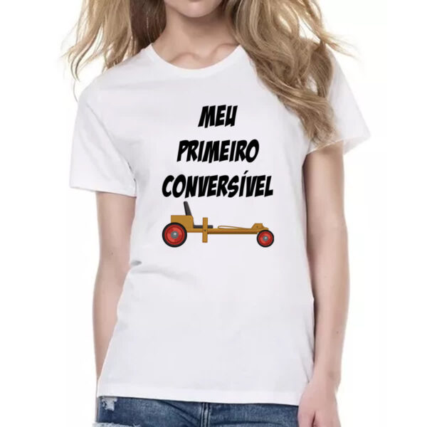 Camiseta Baby Look Meu primeiro conversivel - Imagem 2