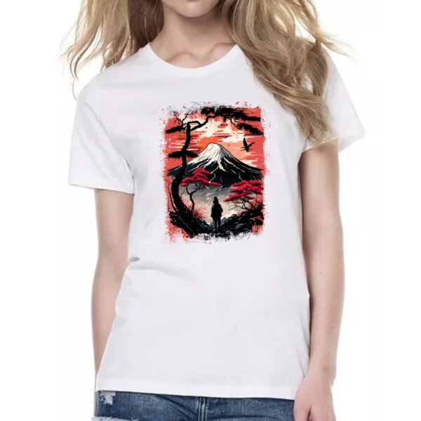 Camiseta Baby Look Montanha Fugi Japao 1 - Imagem 2