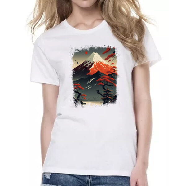 Camiseta Baby Look Montanha Fugi Japao 2 - Imagem 2