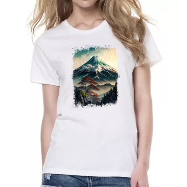 Camiseta Baby Look Montanha Fugi Japao 3 - Imagem 2