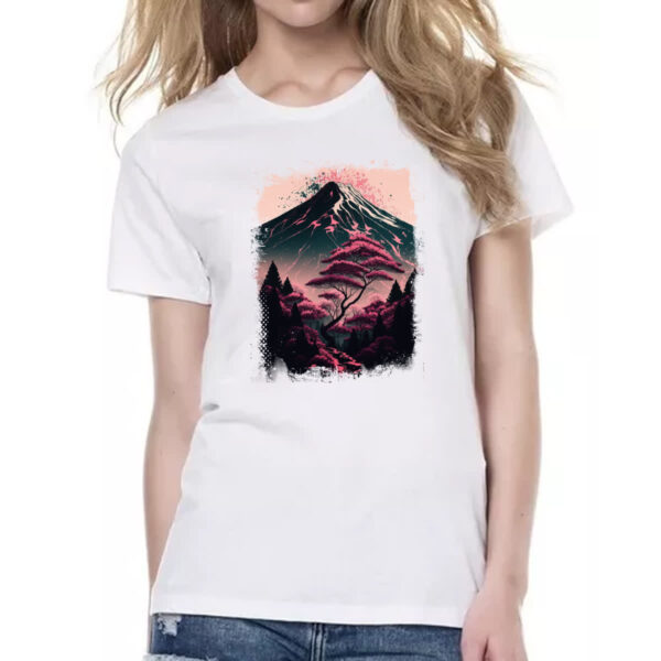Camiseta Baby Look Montanha Fugi Japao 4 - Imagem 2