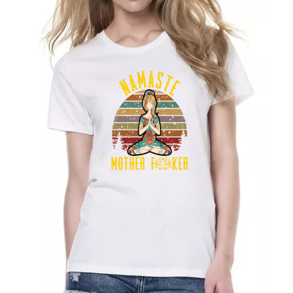 Camiseta Baby Look Namaste mother f - Imagem 2