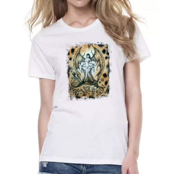 Camiseta Baby Look Necronomicon Fragmento Succubus - Imagem 2