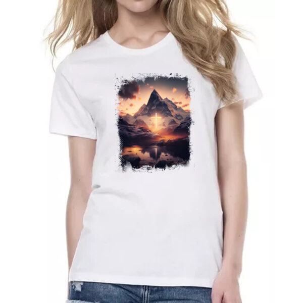 Camiseta Baby Look A fe move montanhas 1 - Imagem 2