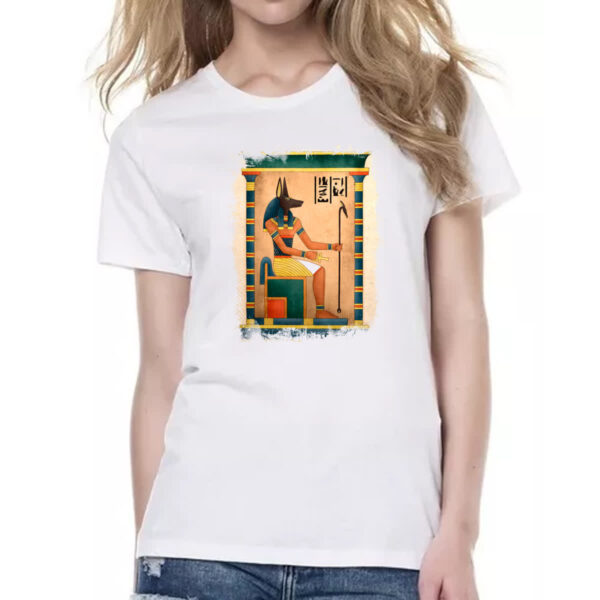 Camiseta Baby Look Anubis Papiro Egito - Imagem 2
