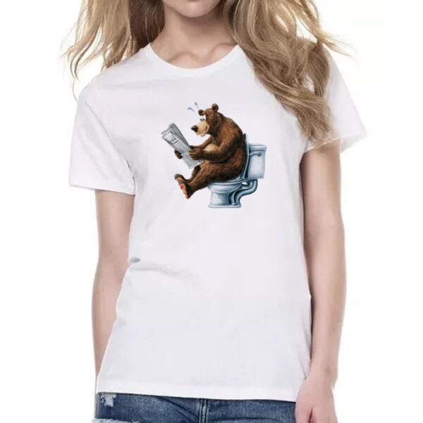 Camiseta Baby Look Urso na sala de forca - Imagem 2