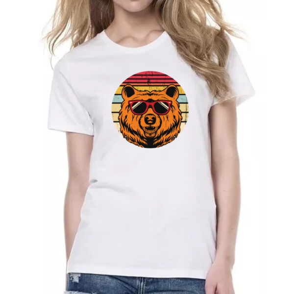 Camiseta Baby Look Urso ray ban sunset - Imagem 2