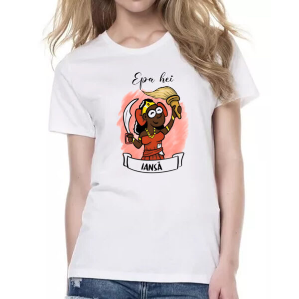 Camiseta Baby Look Orixas Cartoon Iansa Epa Hei - Imagem 2